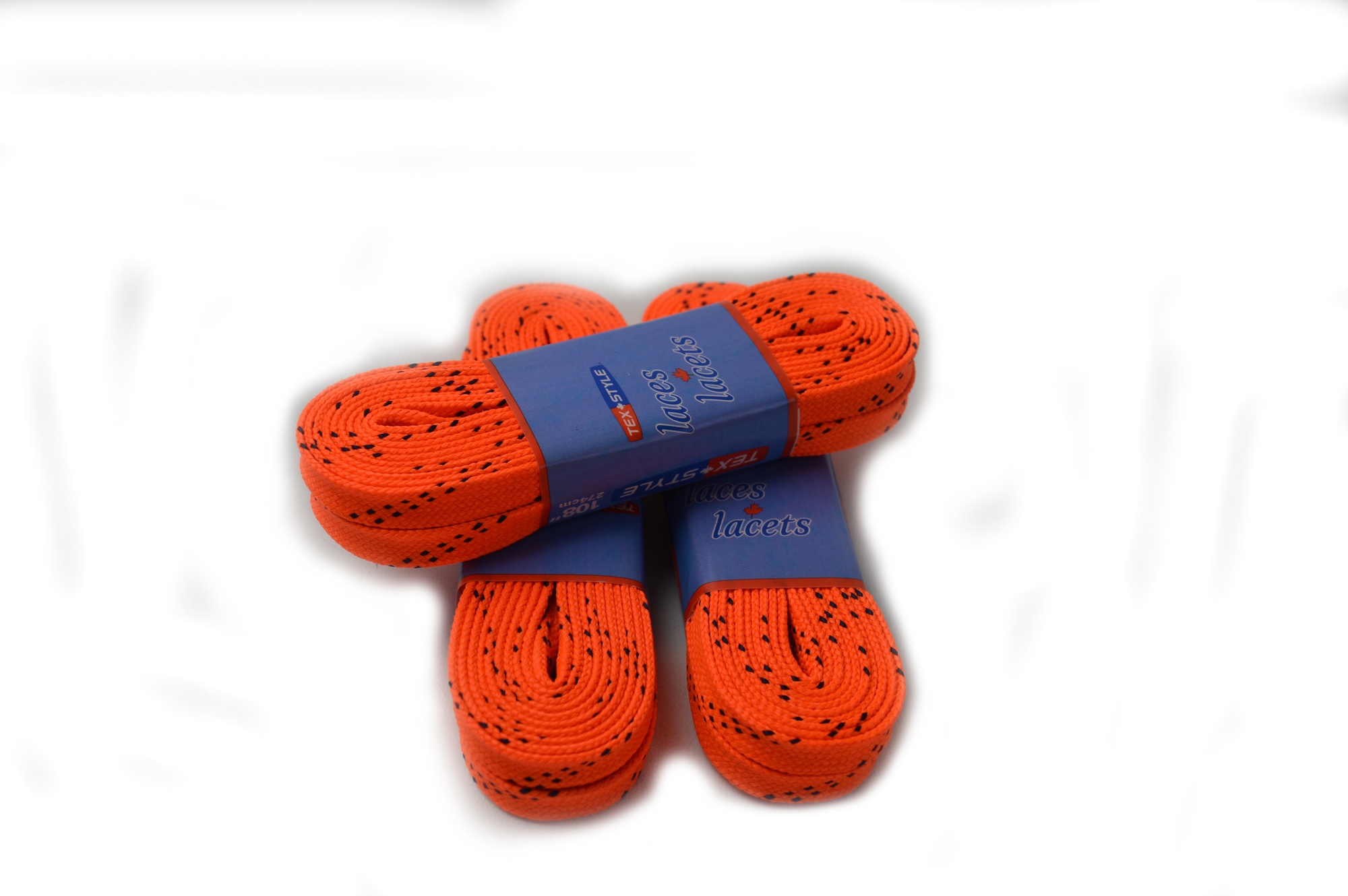 Voskované tkaničky Tex-Style 305 cm, oranžová, 120"