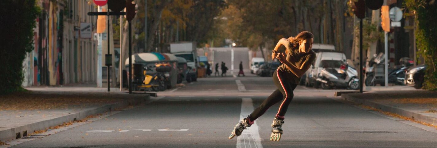 Kolečkové brusle pro fitness nebo rekreační jízdu.