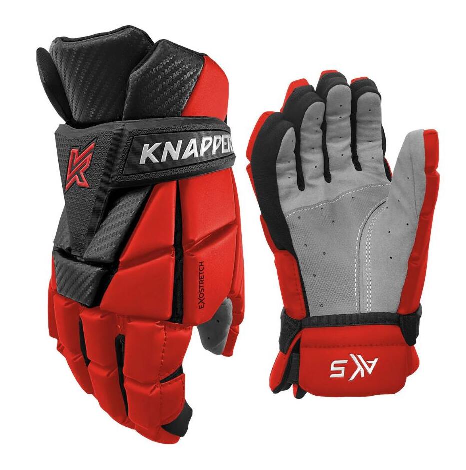 Knapper Hokejbalové rukavice Knapper AK5 v2 SR, Senior, červená, 13"
