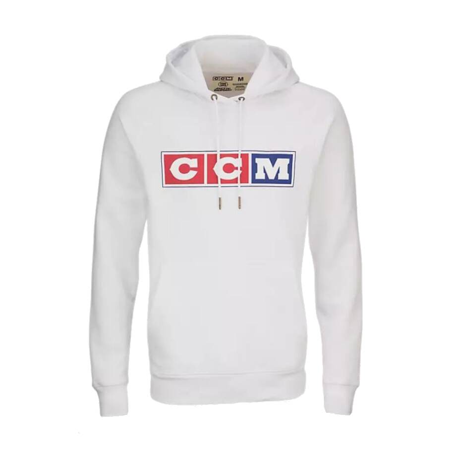 CCM Mikina CCM Heritage Hood SR, Senior, bílá, L