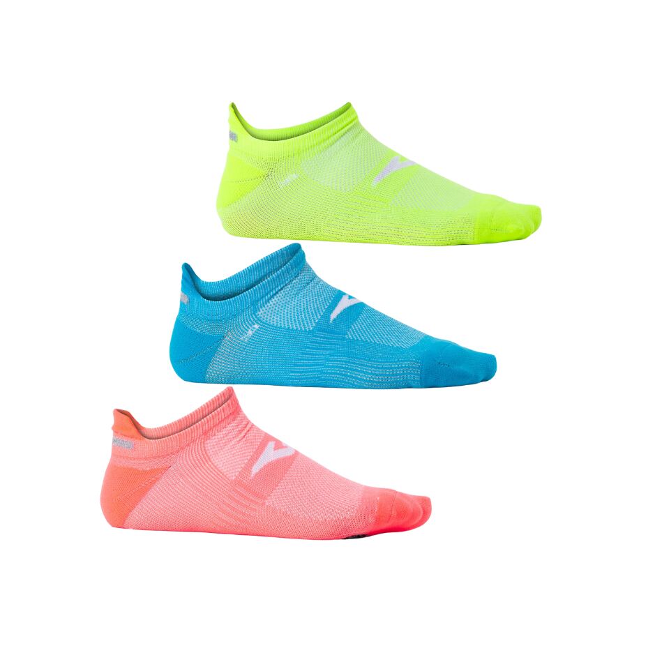 Joma Ponožky Joma Running Night Socks Fluor Coral Fluor Yellow (3ks), 39-42