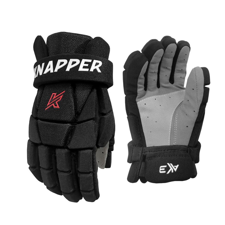 Knapper Hokejbalové rukavice Knapper AK3 v2 YTH, černá, Dětská, 7"