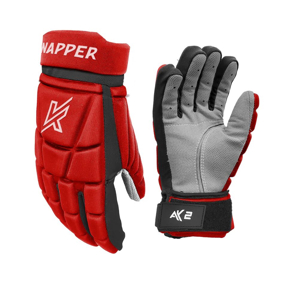 Knapper Hokejbalové rukavice Knapper AK2 v2 JR, červená, Junior, 11"