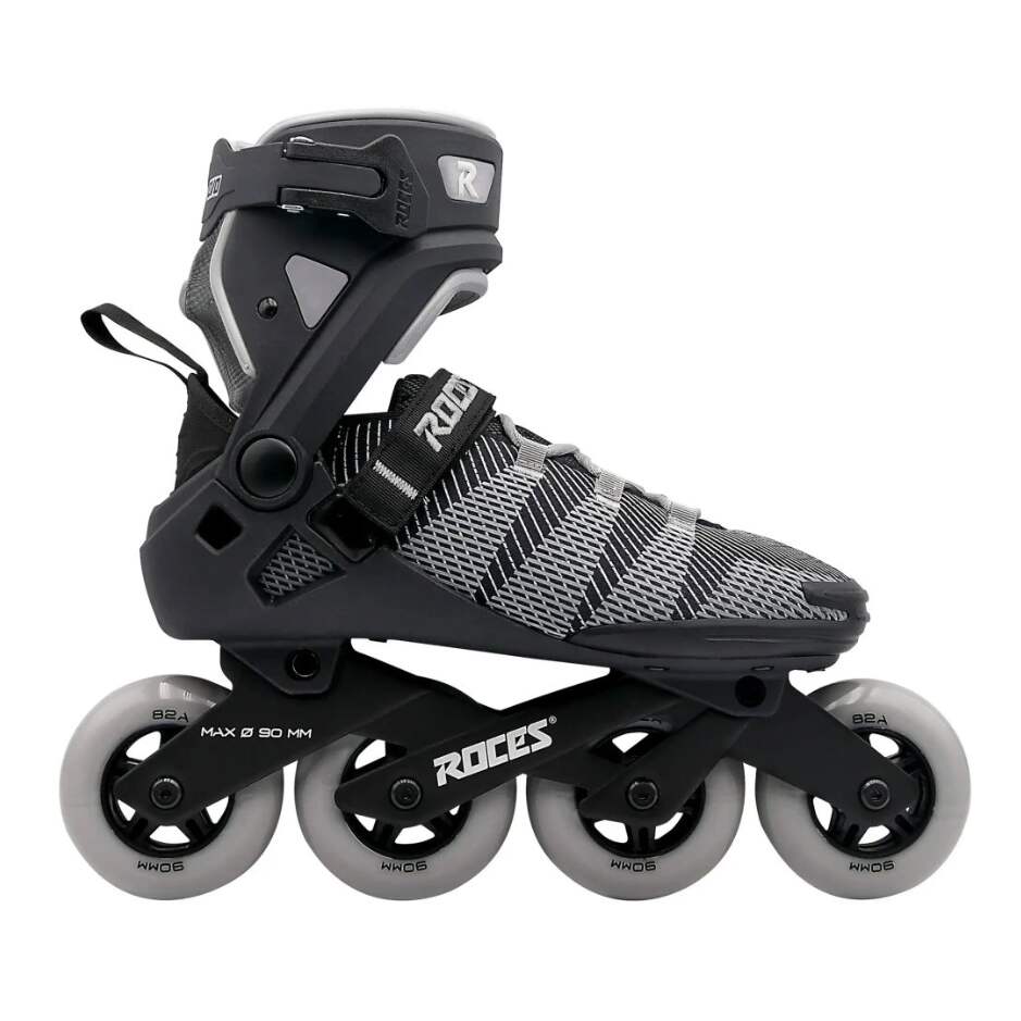 Roces Kolečkové brusle Roces R-EVO 90 Black/Grey, 12.0, 47, 4x, 90