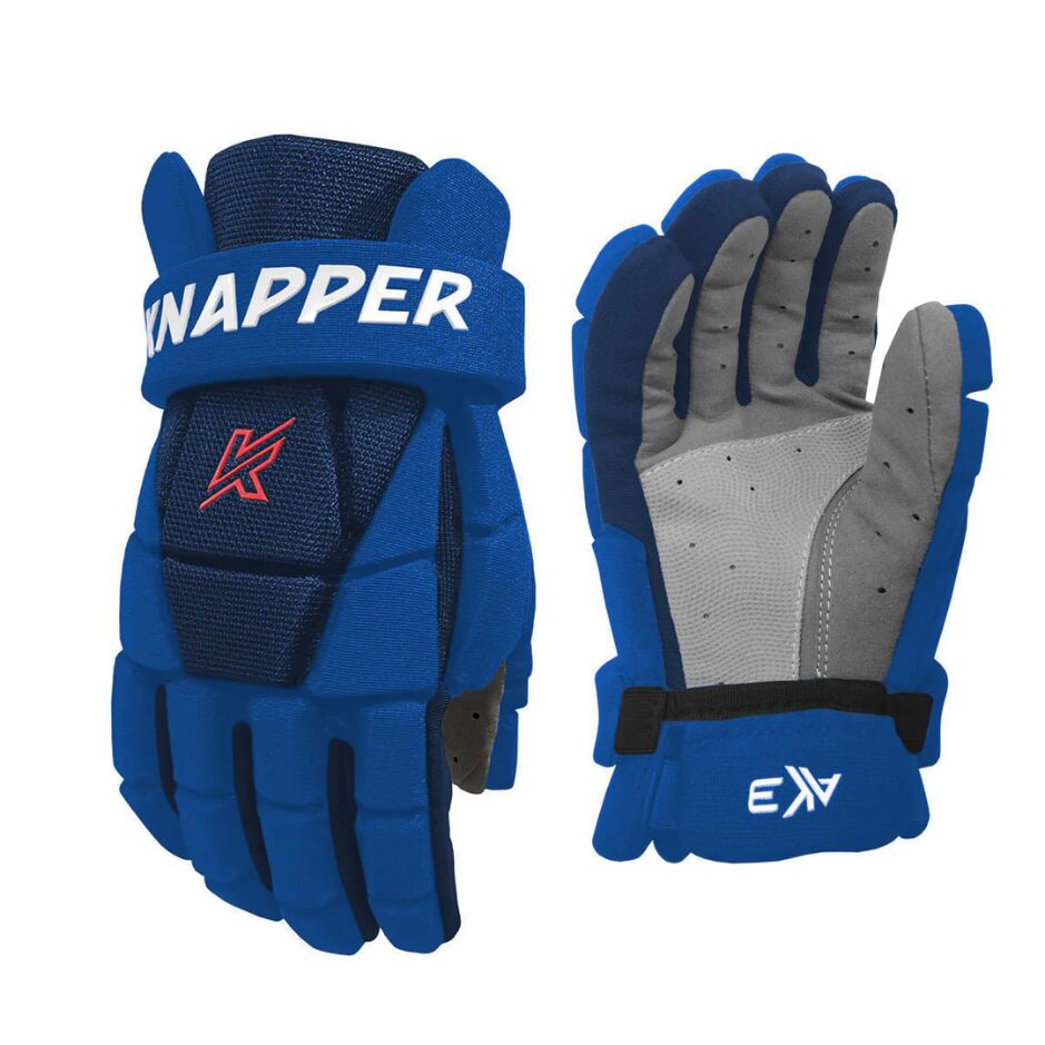 Knapper Hokejbalové rukavice Knapper AK3 v2 SR, Senior, modrá, 13"