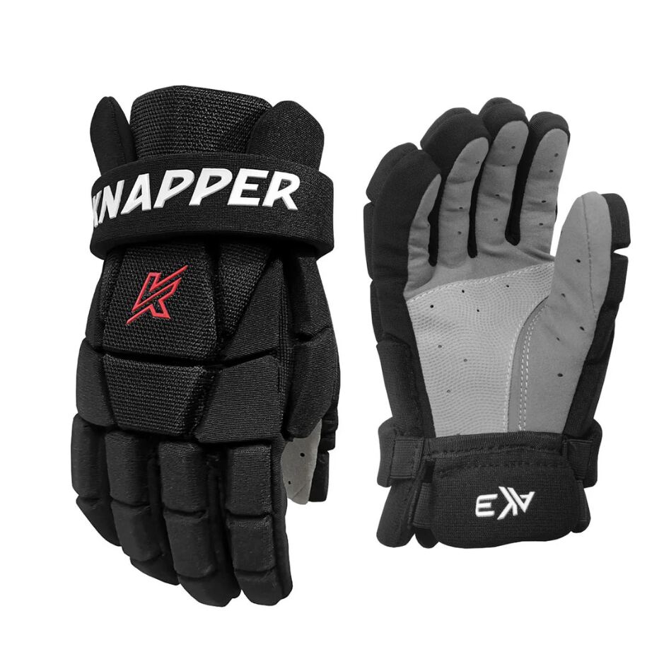Knapper Hokejbalové rukavice Knapper AK3 v2 SR, černá-růžová, Senior, 15"
