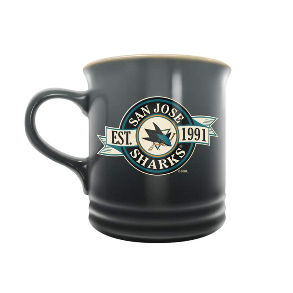 InGlasCo Hrnek NHL 14 OZ Banner Design, San Jose Sharks