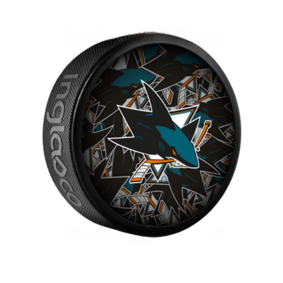 InGlasCo Fanouškovský puk NHL Clone Blister (1ks), San Jose Sharks