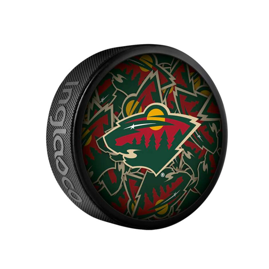 InGlasCo Fanouškovský puk NHL Clone Blister (1ks), Minnesota Wild