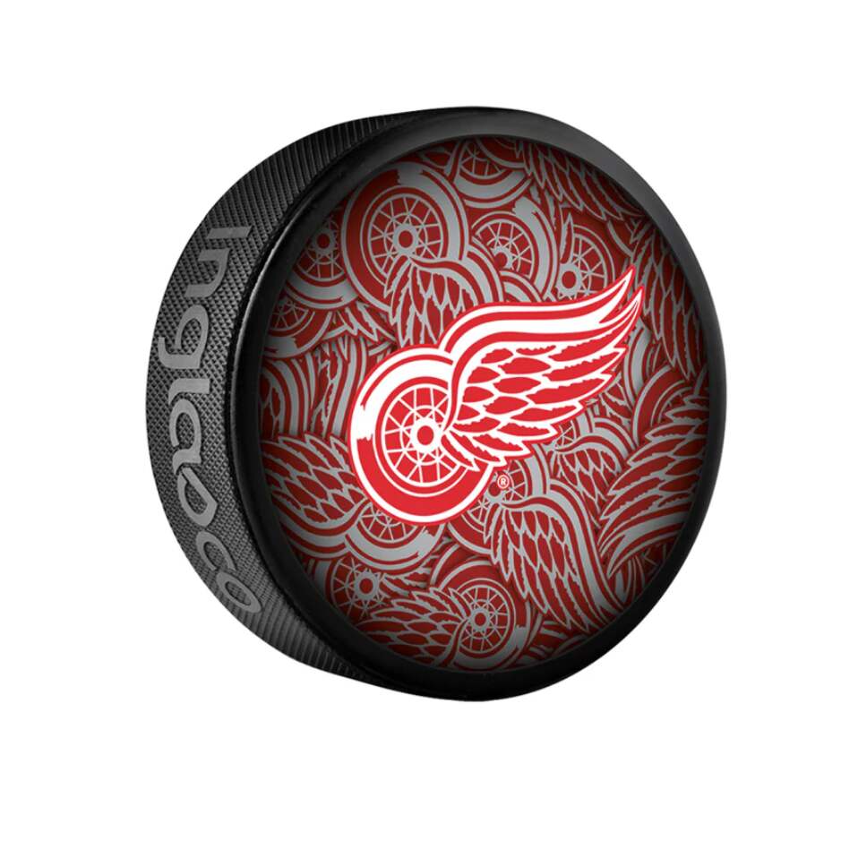 InGlasCo Fanouškovský puk NHL Clone Blister (1ks), Detroit Red Wings