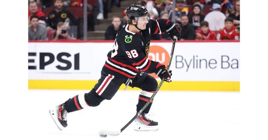 Hockey stick bending with 75 flex during wrist shot