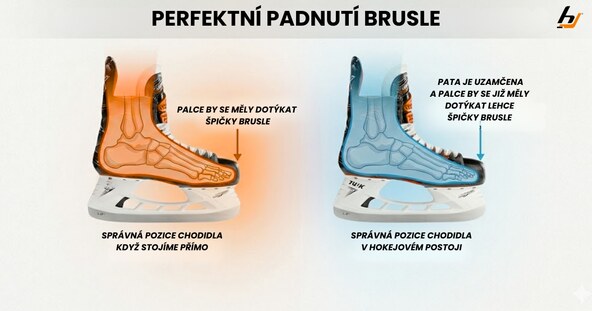 Jak by měla perfektně padnout hokejová brusle