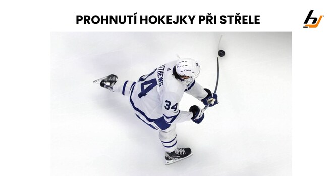 Prohnutí hokejky při střele podle flexu