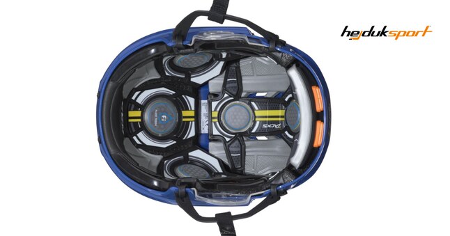 vnitřní konstrukce hokejové helmy