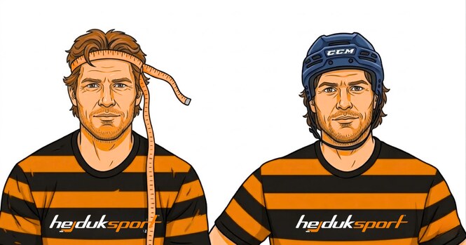 měření velikosti hokejové helmy