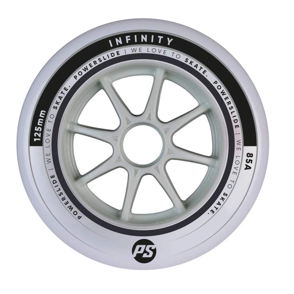 Powerslide Kolečka Powerslide Infinity Silver/Grey (6ks), 85A, 125
