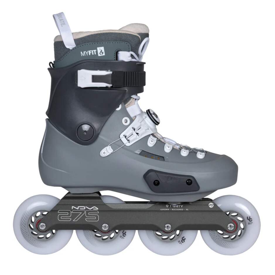 Powerslide Kolečkové brusle Powerslide Zoom Pro 90 PDS Grey, 41-42, 4x, 90