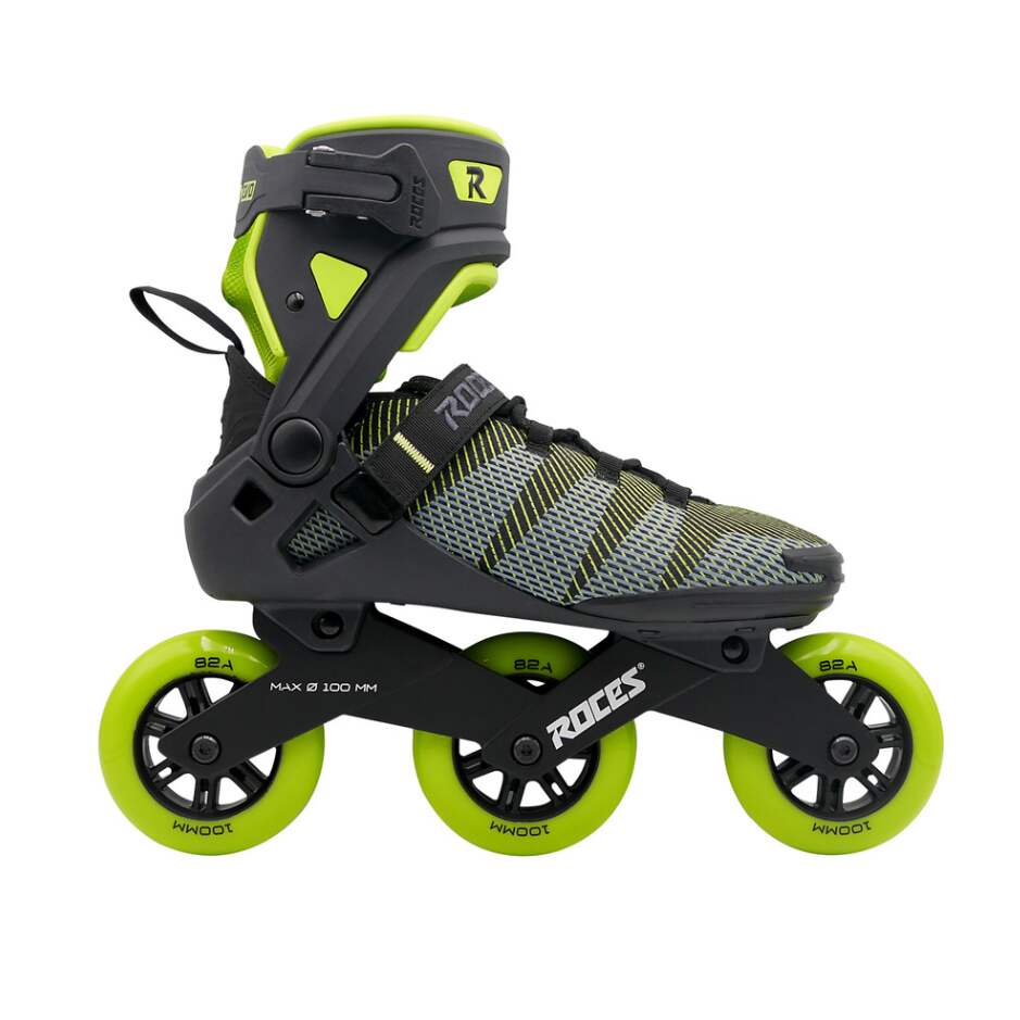 Roces Kolečkové brusle Roces R-EVO 100 Black/Lime, 13.0, 48, 3x, 100