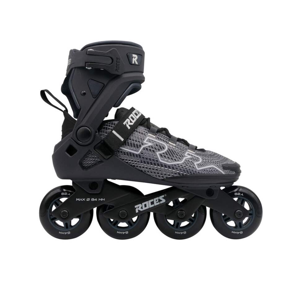 Roces Kolečkové brusle Roces R-EVO 84 Black/Asphalt, 3.5, 37, 4x, 84