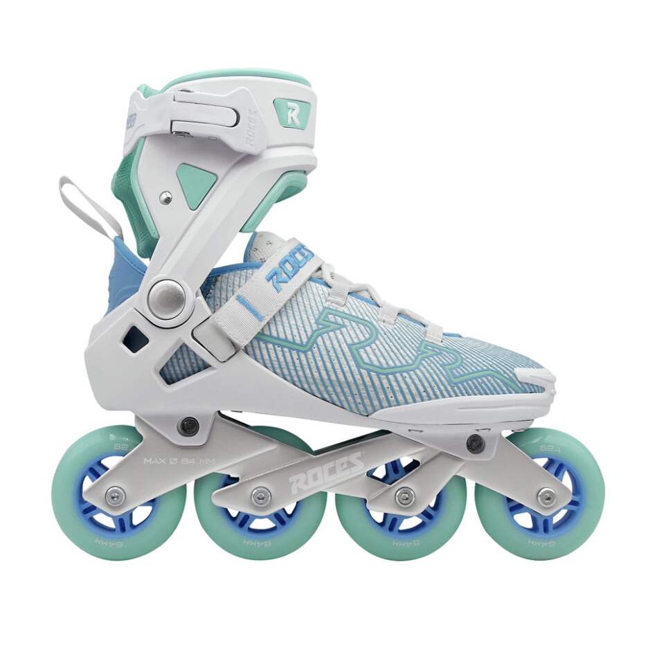 Roces Kolečkové brusle Roces R-EVO 84 Woman White/lake/Azure, 6.5, 40.5, 4x, 84