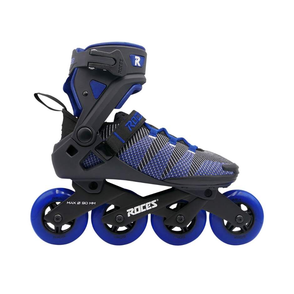 Roces Kolečkové brusle Roces R-EVO 90 Black/Electric Blue, 6.0, 40, 4x, 90