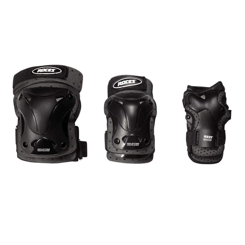 Roces Dětské chrániče Roces Junior Ventilated 3-Pack Black, M
