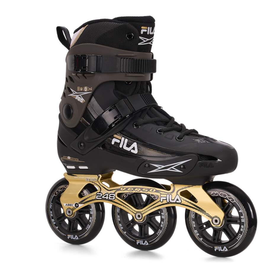 Fila Kolečkové brusle Fila Houdini Pro Black/Gold, 9.0, 43, 3x, 110