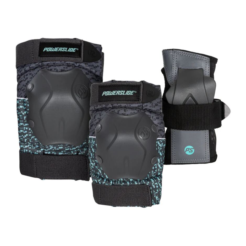 Powerslide Chrániče Powerslide Standard Black/Teal (sada), L