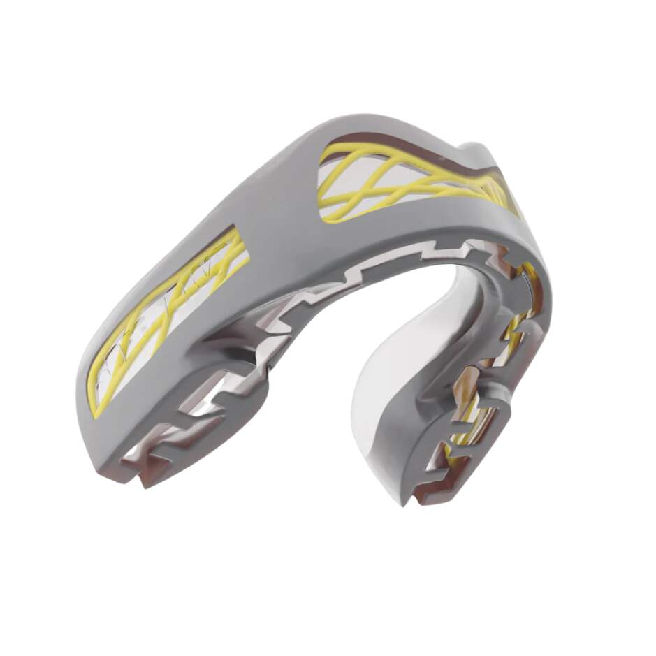 Safe Jawz Chránič zubů Safe Jawz Nitro Series Grey and Yellow, Senior, Bez příchuti