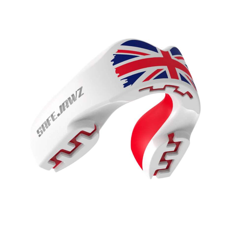 Safe Jawz Chránič zubů Safe Jawz Extro Flags United Kingdom, Senior, Bez příchuti