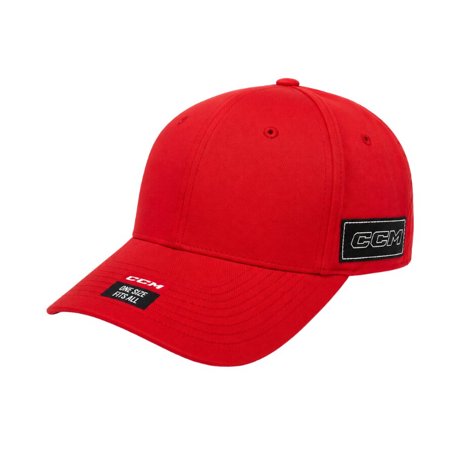 CCM Kšiltovka CCM Structured Adjustable Cap, Senior, červená