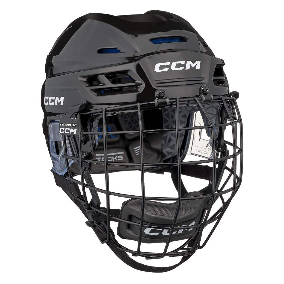 CCM Hokejová helma CCM Tacks 310 S26 SR combo, Senior, 52-57 cm, černá, S