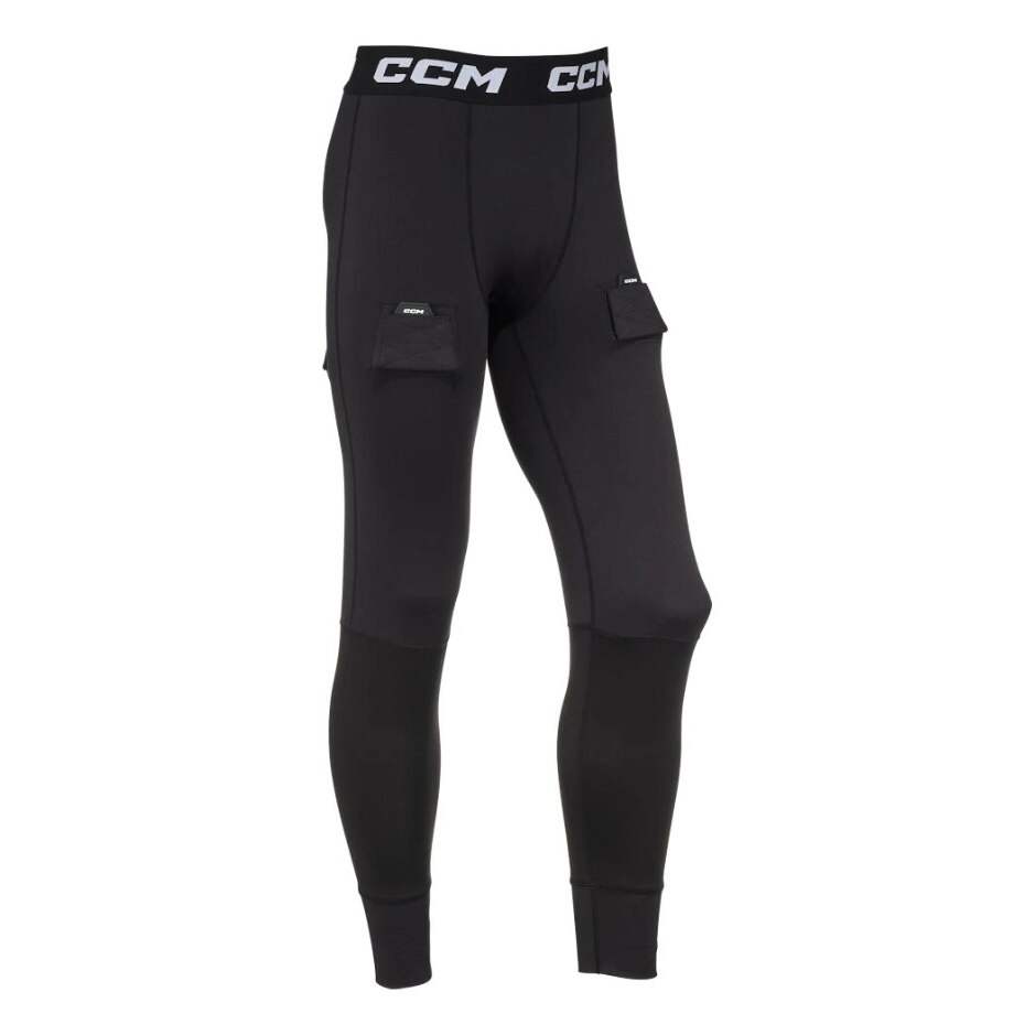 CCM Kalhoty se suspenzorem CCM Tacks Base Layer JR, Junior, L, černá