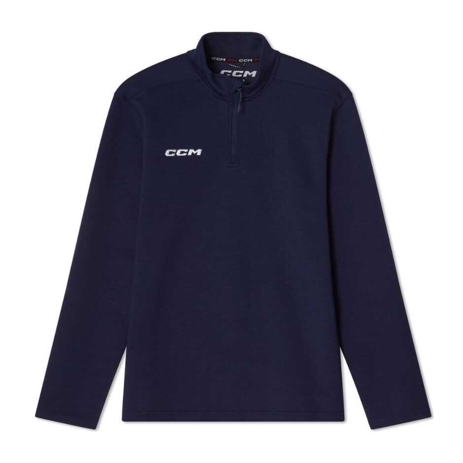 CCM Mikina CCM Team Locker Room 1/4 Zip YTH, Dětská, L, tmavě modrá