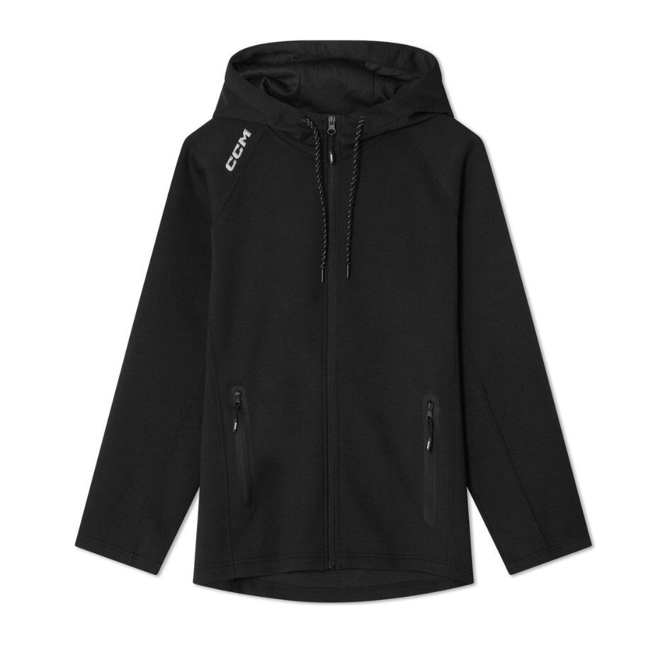CCM Mikina CCM Team Locker Room Full Zip Hoodie YTH, Dětská, L, černá