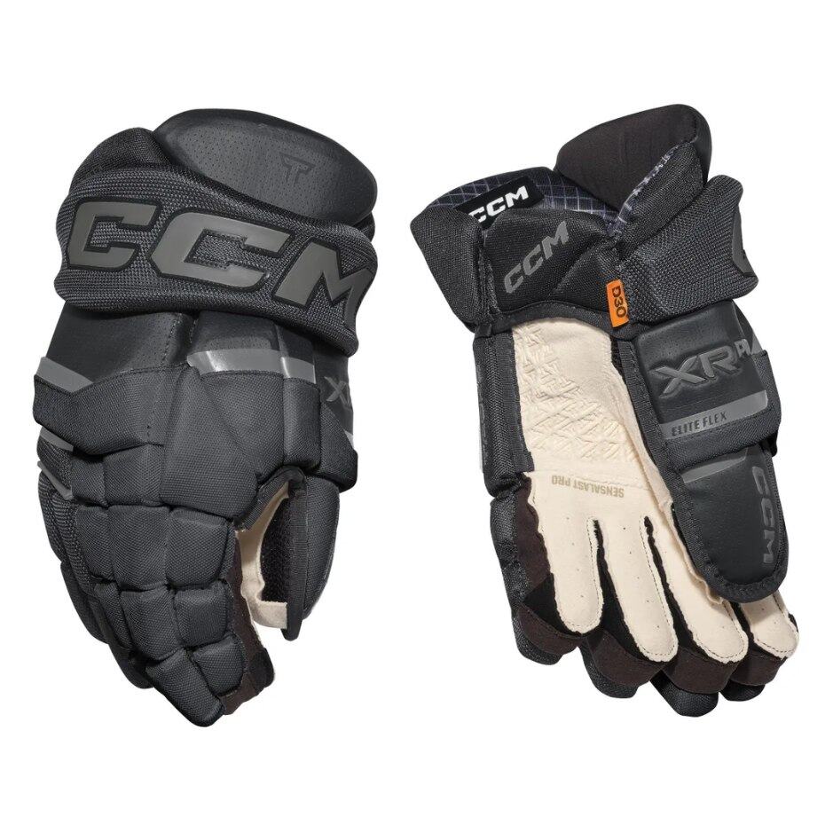 CCM Hokejové rukavice CCM Tacks XR Pro JR, Junior, 11", černá-šedá
