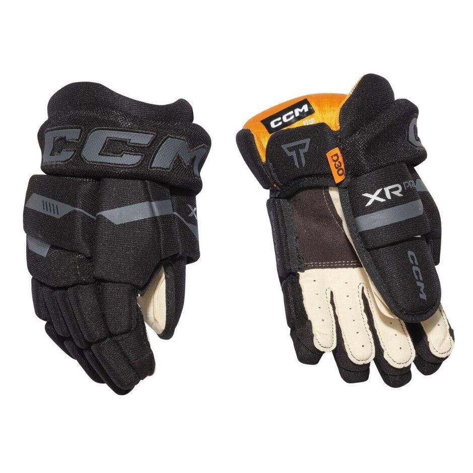 CCM Hokejové rukavice CCM Tacks XR Pro YTH, Dětská, 8", černá-šedá