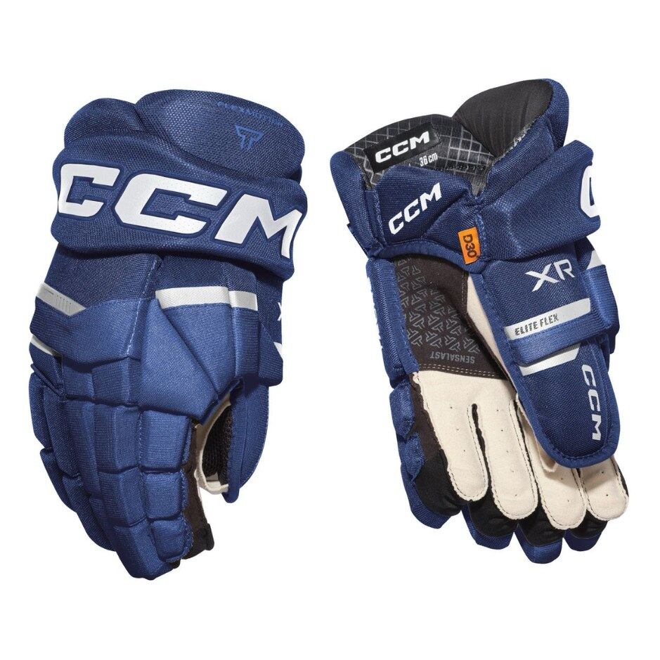 CCM Hokejové rukavice CCM Tacks XR SR, Senior, 15", tmavě modrá-bílá