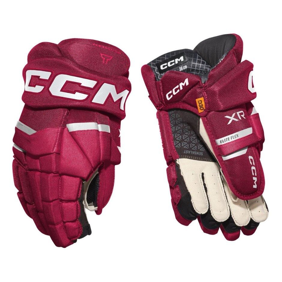 CCM Hokejové rukavice CCM Tacks XR SR, Senior, 15", červená-bílá