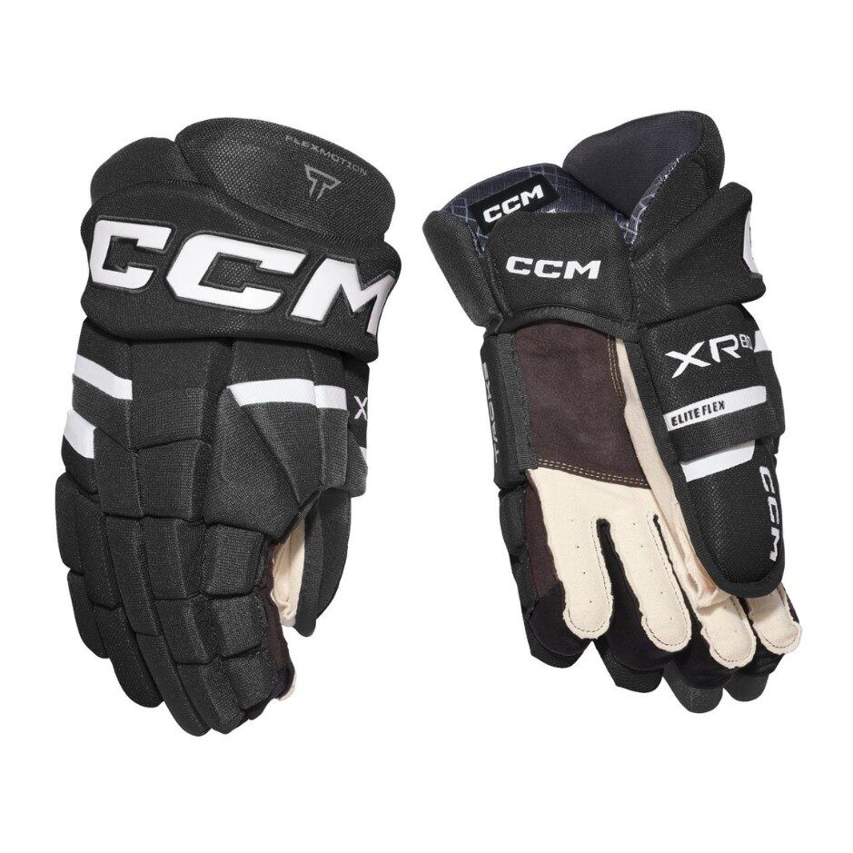 CCM Hokejové rukavice CCM Tacks XR80 JR, Junior, 12", černá-bílá