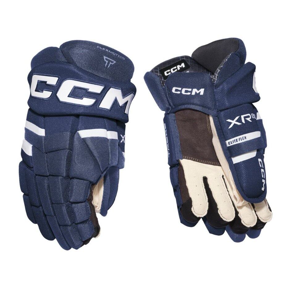 CCM Hokejové rukavice CCM Tacks XR80 JR, Junior, 10", tmavě modrá-bílá