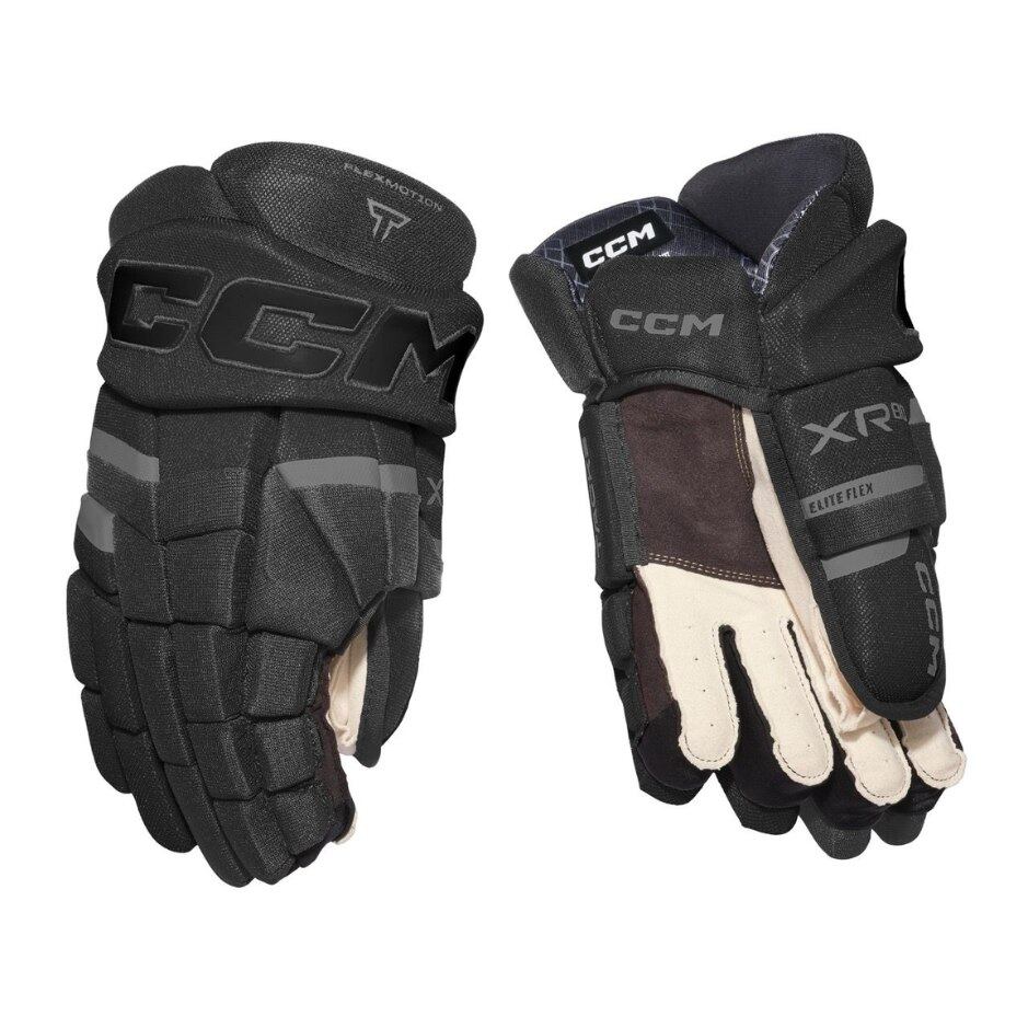 CCM Hokejové rukavice CCM Tacks XR80 JR, Junior, 12", černá-šedá