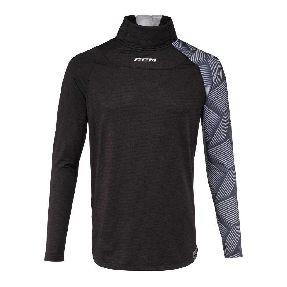 CCM Triko s nákrčníkem CCM Base Layer Neck Guard JR, Junior, L, černá