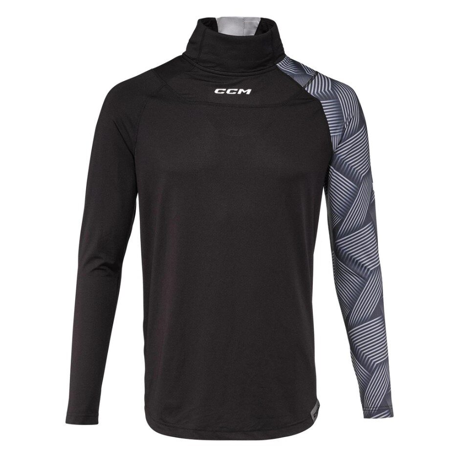 CCM Triko s nákrčníkem CCM Base Layer Neck Guard SR, Senior, L, černá