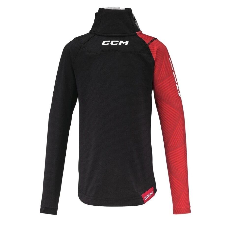 CCM Triko s nákrčníkem CCM Base Layer Neck Guard YTH, Dětská, L-XL, černá