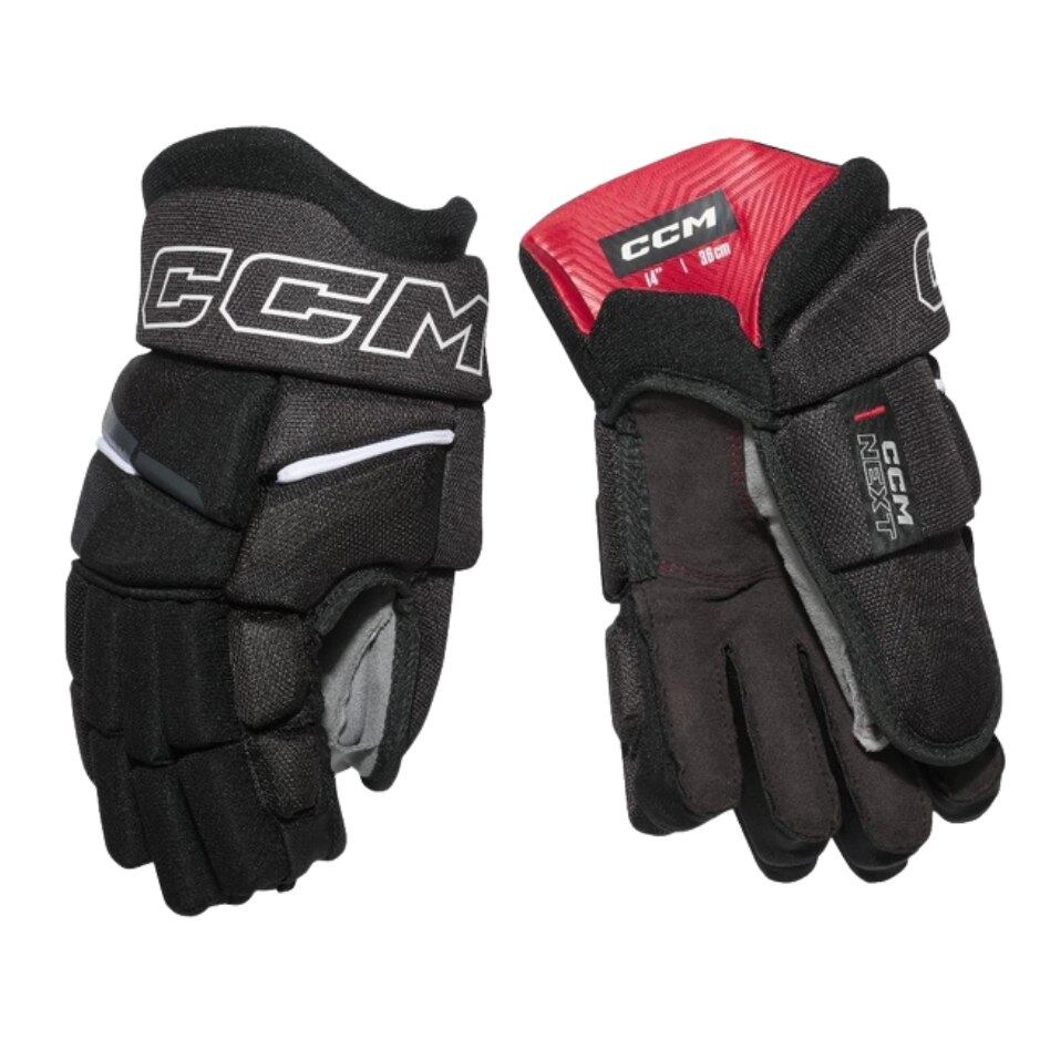 CCM Hokejové rukavice CCM Next S26 SR, Senior, 15", černá-bílá