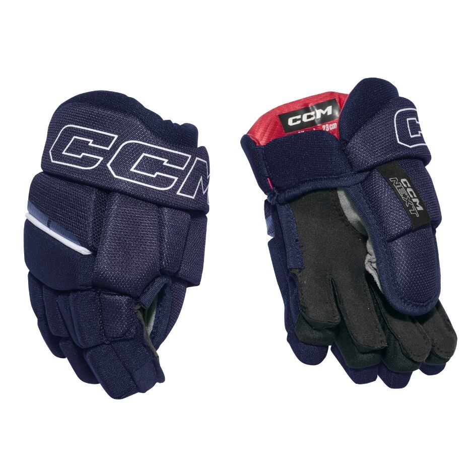CCM Hokejové rukavice CCM Next S26 YTH, Dětská, 8", tmavě modrá-bílá