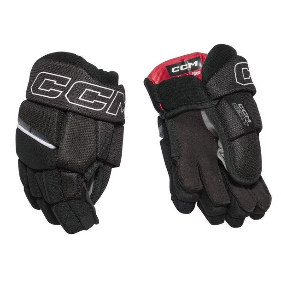 CCM Hokejové rukavice CCM Next S26 YTH, Dětská, 8", černá-bílá