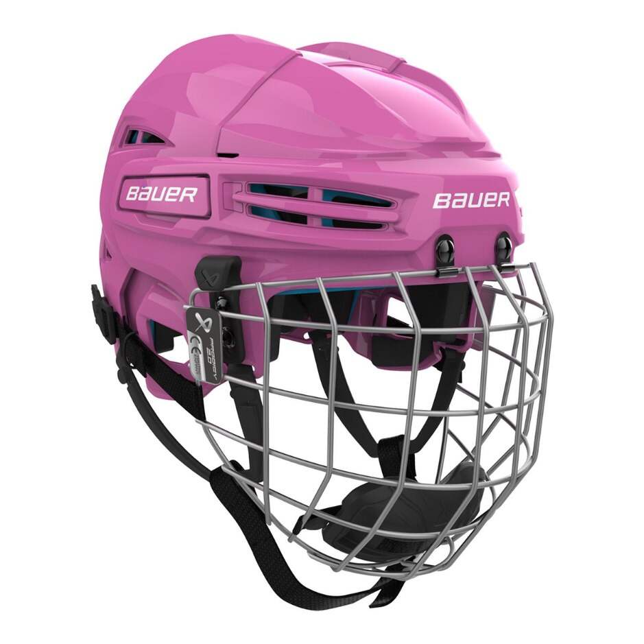 Bauer Hokejová helma Bauer Prodigy 2.0 Combo YTH, Dětská, 48-53cm, růžová