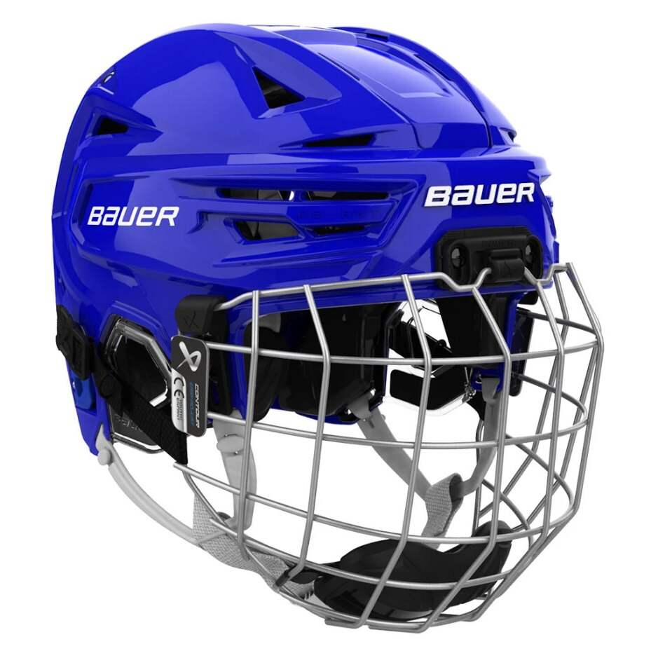 Bauer Hokejová helma Bauer Re-Akt 155 Combo YTH, Dětská, 49-54cm, modrá